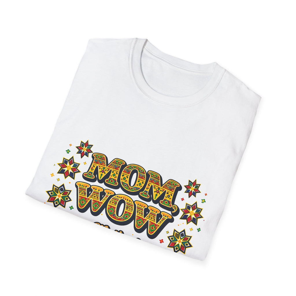 Mom Wow T-Shirt — Retro "Happy Mother's Day" Floral Tee