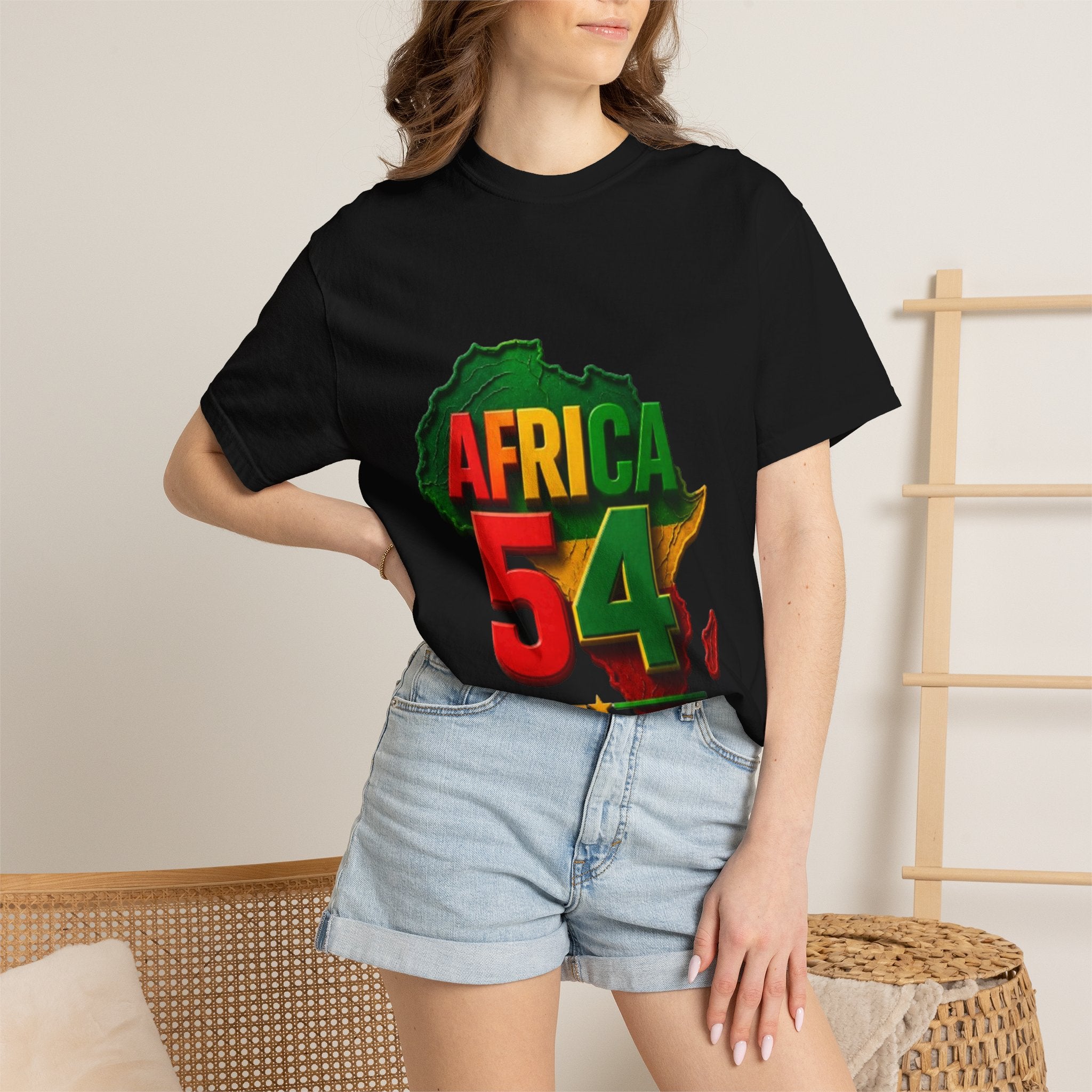 Africa 54 T-Shirt — Pan-African Map Graphic Tee (Celebrate African Unity)