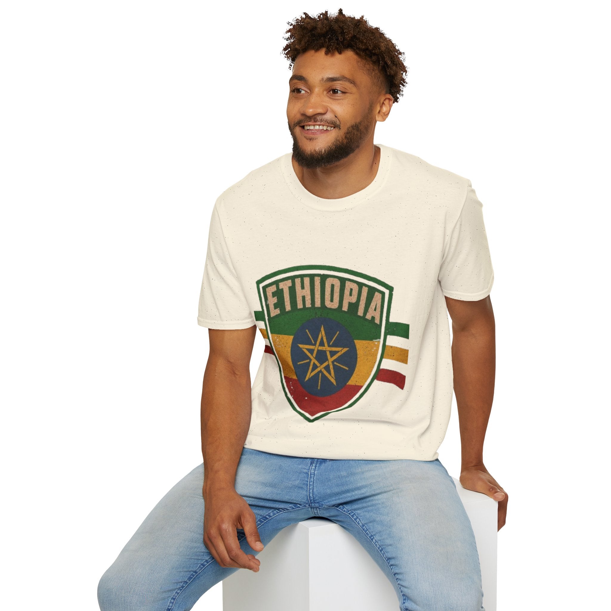 Ethiopia Shield T-Shirt — Vintage Flag Emblem Tee