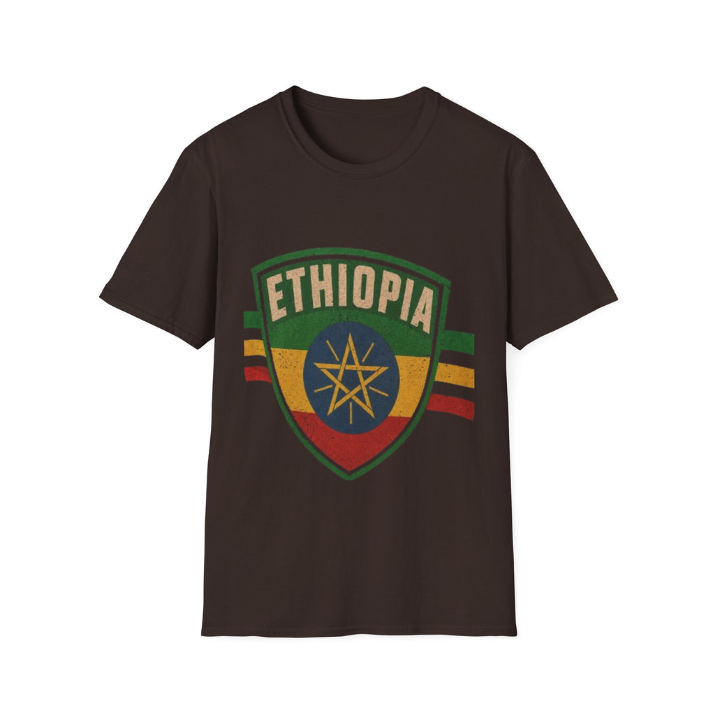 Ethiopia Shield T-Shirt — Vintage Flag Emblem Tee