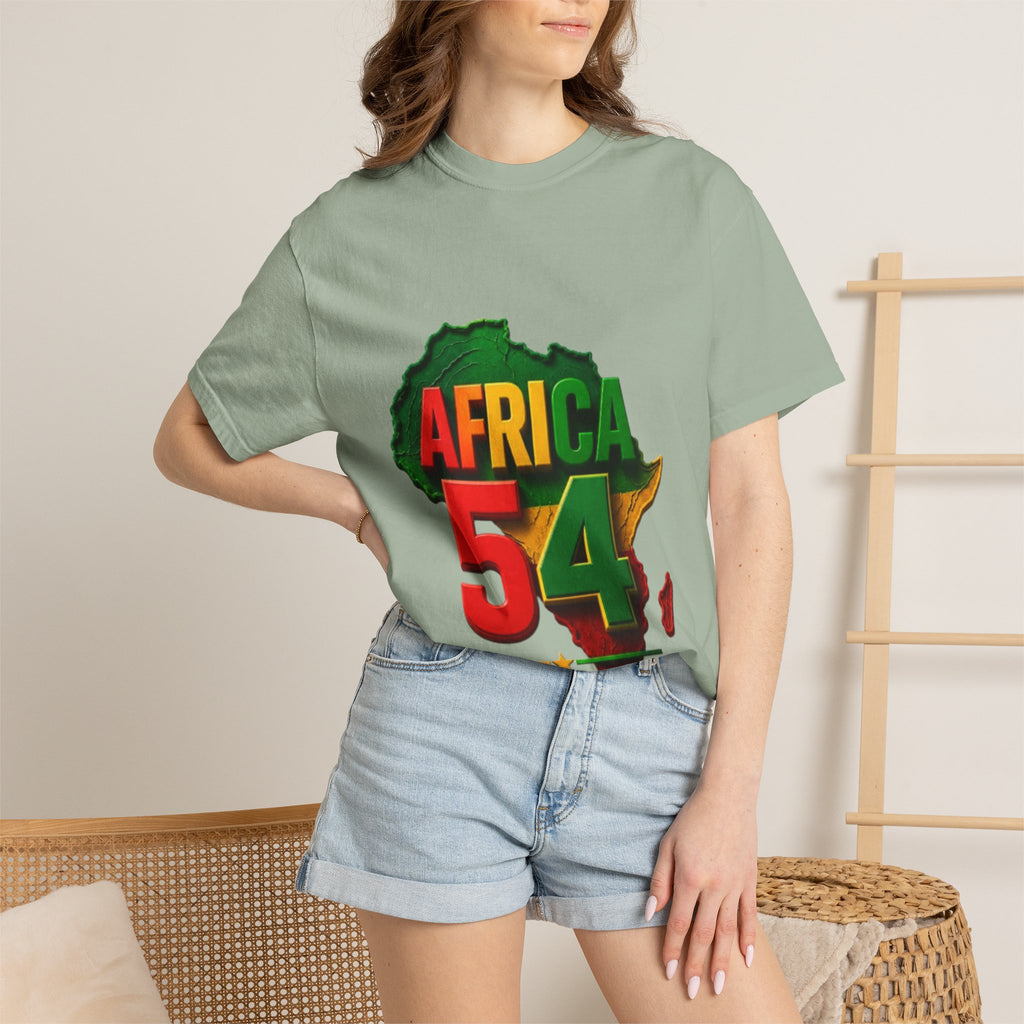 Africa 54 T-Shirt — Pan-African Map Graphic Tee (Celebrate African Unity)