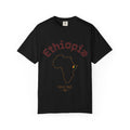 Ethiopia Map T-Shirt — Outline Map with Ethiopian Flag Accent