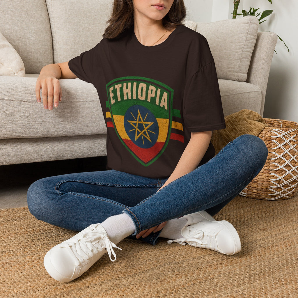 Ethiopia Shield T-Shirt — Vintage Flag Emblem Tee