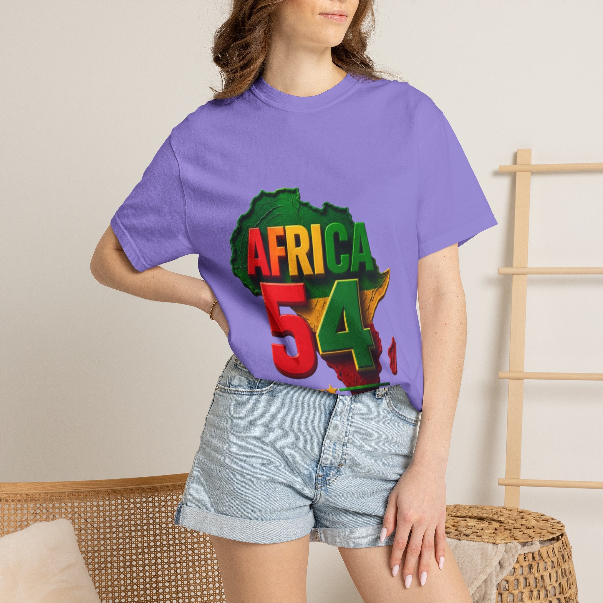 Africa 54 T-Shirt — Pan-African Map Graphic Tee (Celebrate African Unity)