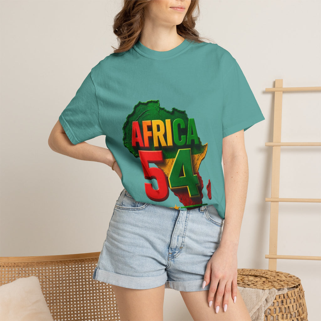 Africa 54 T-Shirt — Pan-African Map Graphic Tee (Celebrate African Unity)